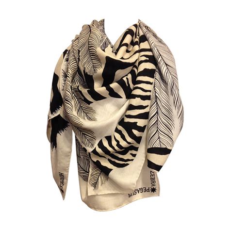 zebra hermes scarf|black and white Hermes scarf.